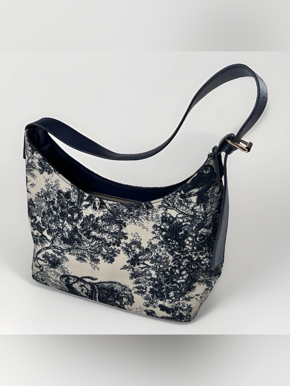 Sincerely Jules Tiger Toile Shoulder Hobo Cottagecore Bag Canvas Tapestry Blue
